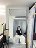 浪莎裙褲女2025夏季新款褶皺休閑褲高腰垂感闊腿褲小個子a字半身裙子 云紗月光白 【內(nèi)襯防走光】 M 【適合101-120斤】 曬單實拍圖