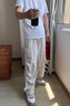 Foss Phil冰絲褲子男款夏季薄款傘兵褲直筒寬松男士長(zhǎng)褲速干運(yùn)動(dòng)褲 SS-2808杏色 XL 【建議110-130斤】 曬單實(shí)拍圖