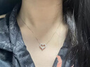 AINMEYS鉑金心形鉆石鎖骨鏈S925銀莫桑石愛(ài)心吊墜含鏈子女潮流愛(ài)心形墜子 莫桑鉆項(xiàng)鏈（含禮盒證書(shū)） 曬單實(shí)拍圖