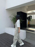 KAMA卡瑪工裝連體背帶褲女款運(yùn)動(dòng)褲夏季復(fù)古寬松哈倫褲山系戶外神褲 綠色 M 曬單實(shí)拍圖