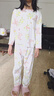迷你木木屋兒童睡衣春夏男女童長袖家居服中小童空調(diào)服 白/粉櫻花小兔 140  曬單實拍圖