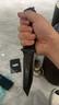 zune lotoo越境生存刀D2高硬度冷兵器直刀合法防身隨身刀露營(yíng)多功能探險(xiǎn)求生 石洗黑（無(wú)孔版） 曬單實(shí)拍圖