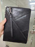 Cohnim kevin奢侈品頭層牛皮男士手包手拿拉鏈男包手抓錢(qián)包男友情人節生日禮物 c305黑色【時(shí)尚輕奢】 曬單實(shí)拍圖
