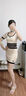 蔻伊婭（Kouyiya）品牌女裝新品輕奢感小香風(fēng)短袖包臀裙套裝女高級(jí)感針織兩件套 杏色 M 曬單實(shí)拍圖