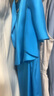 PORTS寶姿女裝夏季小眾通勤星河藍(lán)緞面短袖上衣LM8B070LWP070 VIVID BLUE M (6) 曬單實拍圖