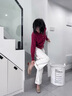 AIZUNSHI高級感氣質(zhì)小眾低跟單女鞋夏季新款簡(jiǎn)約法式復古軟方頭粗跟鞋子女 豆沙色 37 (235mm) 曬單實(shí)拍圖