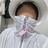 浪莎（LangSha）冰絲防曬衣女夏季遮陽(yáng)防曬服騎行透氣防紫外線薄款寬松防曬外套女 白色 均碼 （80-160斤） 曬單實(shí)拍圖