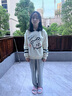 碧彩雅女童衛(wèi)衣套裝秋季新款大童休閑Polo領(lǐng)衛(wèi)衣長(zhǎng)褲運(yùn)動(dòng)套裝女孩兩件套 杏色上衣+灰色褲子 155 （S）碼【建議75-90斤】 曬單實(shí)拍圖