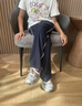 LEEREDPOI春秋夏季校服褲子男女衛(wèi)褲一條杠小學(xué)生初中高中運動褲校褲冬加絨 藏青色一道杠-不加絨 L -約105-115斤可穿 曬單實拍圖