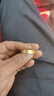 周六福（ZLF）七夕禮物  黃金戒指男女款足金六字真言活口戒指 計(jì)價(jià) 18號(hào) - 6.19g 曬單實(shí)拍圖