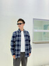TOMMY HILFIGER【通勤格紋】25新款秋冬男挺括牛津紡長(zhǎng)袖/商務(wù)休閑襯衫外套 【休閑格紋】藏青格紋DCC L （推薦：150-165斤） 曬單實(shí)拍圖