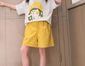 【兒童運(yùn)動套裝】2025短袖時髦夏裝夏季套裝兒童短褲休閑運(yùn)動服 NN-A950【黃色】 170 曬單實(shí)拍圖