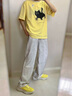 莎萊茜（SALAXI）2025春夏新品歐貨情侶小白鞋男女同款運(yùn)動(dòng)跑步百搭厚底增高休閑鞋 黃色（帶孔款） 41 【男款】 曬單實(shí)拍圖