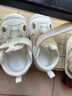 江博士學(xué)步鞋步前鞋春夏女童幼兒涼鞋兒童鞋2B13A1017CW米/藍(lán)22碼 曬單實(shí)拍圖