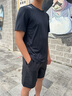 安踏（ANTA）冰膚科技跑步晨跑居家兩件套裝男士夏季冰絲速干透氣冰膚運(yùn)動(dòng)服 【速干透爽】基礎(chǔ)黑-1 L/175  (125-145斤) 曬單實(shí)拍圖