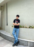 Calvin KleinJeans【涼感】25春夏新款男士休閑通勤ck修身直筒牛仔褲4RAB703 UL9-牛仔淺藍(lán) 33 曬單實拍圖