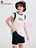 暇步士（Hush Puppies）童裝兒童背心套裝25夏男大童短袖短褲假兩件套裝 本白  130  曬單實拍圖
