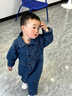 G.DUCKKIDS小黃鴨女童牛仔連體衣春秋裝兒童工裝長(zhǎng)袖連體長(zhǎng)褲女寶寶連身衣 藍(lán)色 90 尺碼1~2歲【 80-90cm】 曬單實(shí)拍圖