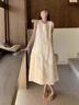 SNYDER WEAR中長(zhǎng)款無袖連衣裙子女夏季2025新款清新初戀感提花小白長(zhǎng)裙子女 圖片色 S 80-95斤 曬單實(shí)拍圖