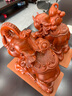 鼎迷實(shí)木雕福祿如意大象擺件一對(duì)木質(zhì)客廳玄關(guān)柜裝飾手工藝品新家禮品 定制非花大號(hào)一對(duì) 曬單實(shí)拍圖