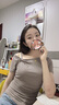 VEROMODA T恤女2025春季新款鏤空設(shè)計(jì)抽褶不規(guī)則開叉下擺短袖 曬單實(shí)拍圖