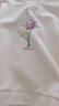 Olrain【七夕】歐芮兒長袖圓領(lǐng)衛(wèi)衣女春裝新款寬松立體手鉤花套頭上衣 杏色 L 曬單實(shí)拍圖