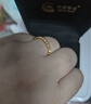中國(guó)黃金（CHINA GOLD）黃金戒指女士足金蹦迪珠戒指七夕情人節(jié)禮物送女友老婆 19號(hào)足金蹦迪戒指約1.7g 曬單實(shí)拍圖