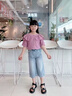 WVD國(guó)際品牌女童夏季牛仔七分褲2025新款洋氣炸街中大童女孩五分褲 多毛邊七分褲 160 cm 曬單實(shí)拍圖