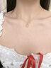 中國黃金（CHINA GOLD）蝴蝶結(jié)平安扣吊墜女在逃公主足金箍咒項鏈情人節(jié)生日禮物送女友 今/次日達*蝴蝶結(jié)平安扣+S925鏈 約0.3g 曬單實拍圖