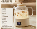 小熊（Bear）全玻璃壺體養(yǎng)生壺恒溫壺 辦公室多功能煮茶壺花茶壺 0金屬養(yǎng)生杯 24h預約24h保溫 1L YSH-M10H3 曬單實拍圖