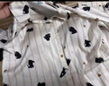 貓人睡衣女【冰雪絲涼感速干】長袖緞面高級(jí)慵懶感家居服套裝可愛貓咪 曬單實(shí)拍圖