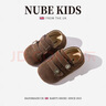 NUBEKIDS真皮女童板鞋新款秋季幼兒園寶寶室內(nèi)韓版運動百搭學步鞋 奢華咖真皮款 26 內(nèi)長16.7cm 推薦腳長15.7cm左右 曬單實拍圖