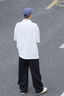 NYING短袖polo衫男25夏季新款美式潮牌半拉鏈t恤大碼寬松五分袖上衣服 白色 XL （125-145斤） 曬單實拍圖