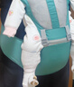 家妮兒 嬰兒背帶腰凳遛娃神器可前橫抱后背式多功能透氣背帶出行輕便 透氣款背帶全填充腰凳【綠】 曬單實(shí)拍圖