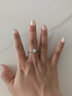 周大金 CHOW TAI KING一克拉莫桑鉆石戒指女士足銀求結(jié)婚鉆戒七夕情人節(jié)禮物送女友老婆 曬單實拍圖