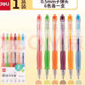 得力彩色中性筆做筆記專用劃重點做標(biāo)記按動式學(xué)生用高顏值全套熒光筆芯水性筆記號筆速干多色手賬用畫 【精美6色】按動子彈頭-標(biāo)記手帳筆 SA501 曬單實拍圖