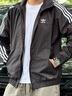 adidas休閑簡(jiǎn)約三條紋梭織立領(lǐng)夾克外套男裝阿迪達斯官方三葉草 黑色 2XL 曬單實(shí)拍圖