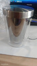 一朵棠 玻璃茶杯茶水分離泡茶杯不銹鋼過濾大花茶杯帶把杯子 透明500ml 曬單實拍圖
