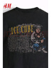 H&M【Ice Cube】男裝女裝T恤2025夏新款印花搖滾美式短袖1159823 黑色/Ice Cube M 175/100 曬單實(shí)拍圖