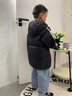 雅鹿童裝連帽兒童羽絨服男款運(yùn)動風(fēng)加厚保暖2025女童中大童秋冬季寶寶外套 藏青色 160 曬單實(shí)拍圖