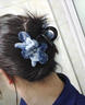 蔓笙水墨風(fēng)花朵發(fā)夾女款新中式盤(pán)發(fā)鯊魚(yú)夾漸變藍輕奢抓夾頭飾  水墨藍發(fā)夾 曬單實(shí)拍圖