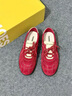 TOOMANYSHOES【吳昕同款】融化焦糖 復(fù)古賽車鞋阿甘鞋跑鞋運(yùn)動(dòng)休閑德訓(xùn)鞋女鞋 紅色 36 曬單實(shí)拍圖