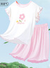 笛莎（DEESHA）【冰感涼爽】?jī)和屡募颈】罴揖臃o(wú)袖背心空調(diào)服套裝 曬單實(shí)拍圖