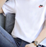 耐克（NIKE）短袖t恤男士2025夏季運(yùn)動(dòng)服休閑透氣男士寬松體恤半袖圓領(lǐng)上衣 AR4999-100白色純棉 小字母 紅標(biāo) 2XL 推薦180-190斤 曬單實(shí)拍圖