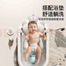 iuu嬰兒洗澡盆 可折疊寶寶浴盆大號(hào) 洗澡神器躺托浴架新生兒童用品 【北歐灰】+浴網(wǎng) 材質(zhì)：FAD食品級(jí)材質(zhì)檢測(cè)認(rèn)證 曬單實(shí)拍圖