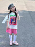 G.DUCKKIDS小黃鴨女童夏季短袖套裝2025新款女大童夏裝韓版T恤短褲兒童運動(dòng) 杏色套裝 120 cm 曬單實(shí)拍圖