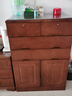 冠軍木語(yǔ)胡桃木實(shí)木斗柜臥室儲物柜現代簡(jiǎn)約客廳靠墻收納柜大容量抽屜柜子 兩門(mén)四斗柜 曬單實(shí)拍圖