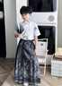 寶貝亨亨;BABY HH男童夏季短袖馬面裙漢服套裝2025新款兒童高級新中式古裝國風(fēng)唐裝 黑金色 薄款 150 曬單實(shí)拍圖