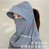 蝴蝶少女冰絲防曬面罩全臉遮陽(yáng)帽女夏季騎行開(kāi)車(chē)護(hù)頸口罩一體帽 騎行防曬一體帽【深灰色】 曬單實(shí)拍圖