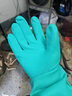 丁腈橡膠防化手套工業(yè)用耐酸堿耐油實(shí)驗室化學(xué)防腐蝕多功能丁晴勞保手套 綠色 #11（2XL碼） 33cm防化綠丁 [10雙裝] 曬單實(shí)拍圖